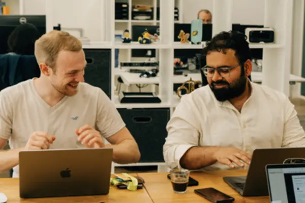 Men who work on a PC