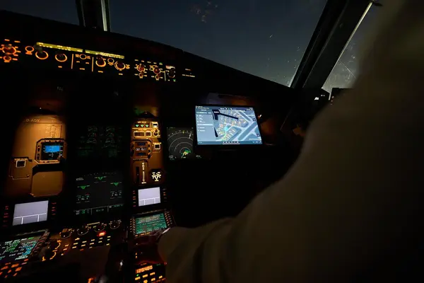Illuminated cockpit instruments and avionics displays during flight operations