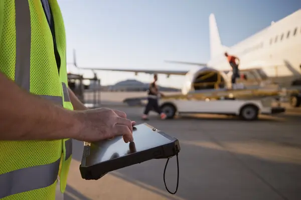 Tablet used on the apron during aircraft ground handling