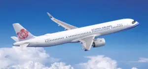 China Airlines Airbus A321 in flight