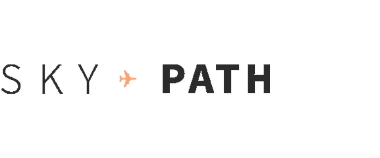 Sky Path Logo mit stilisiertem Flugzeugsymbol