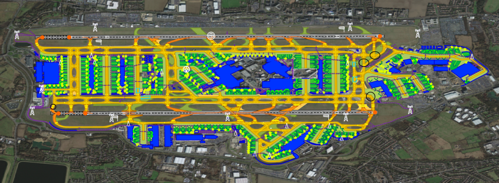 Display of critical airport features in Lido AMDB by Lufthansa Systems