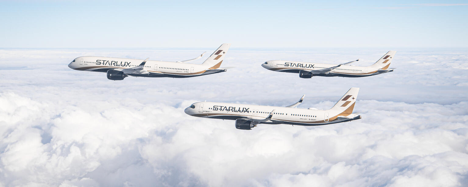 STARLUX Airlines planes flying