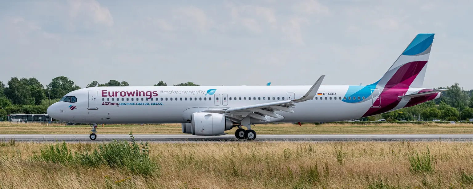 Eurowings Airbus A321neo on the taxiway