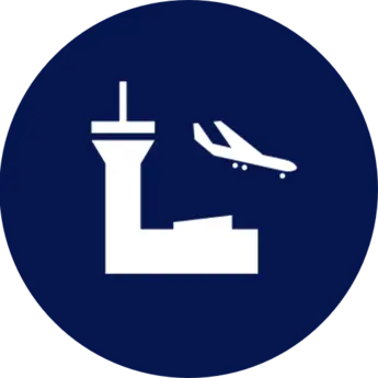 Icon representing an airport landing
