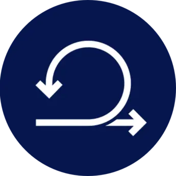 Blue icon representing a workflow