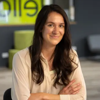 Francesca Vetter from zeroG in a modern office environment 