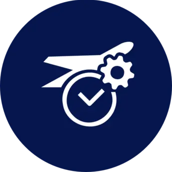 Icon representing operational efficiency and optimized processes